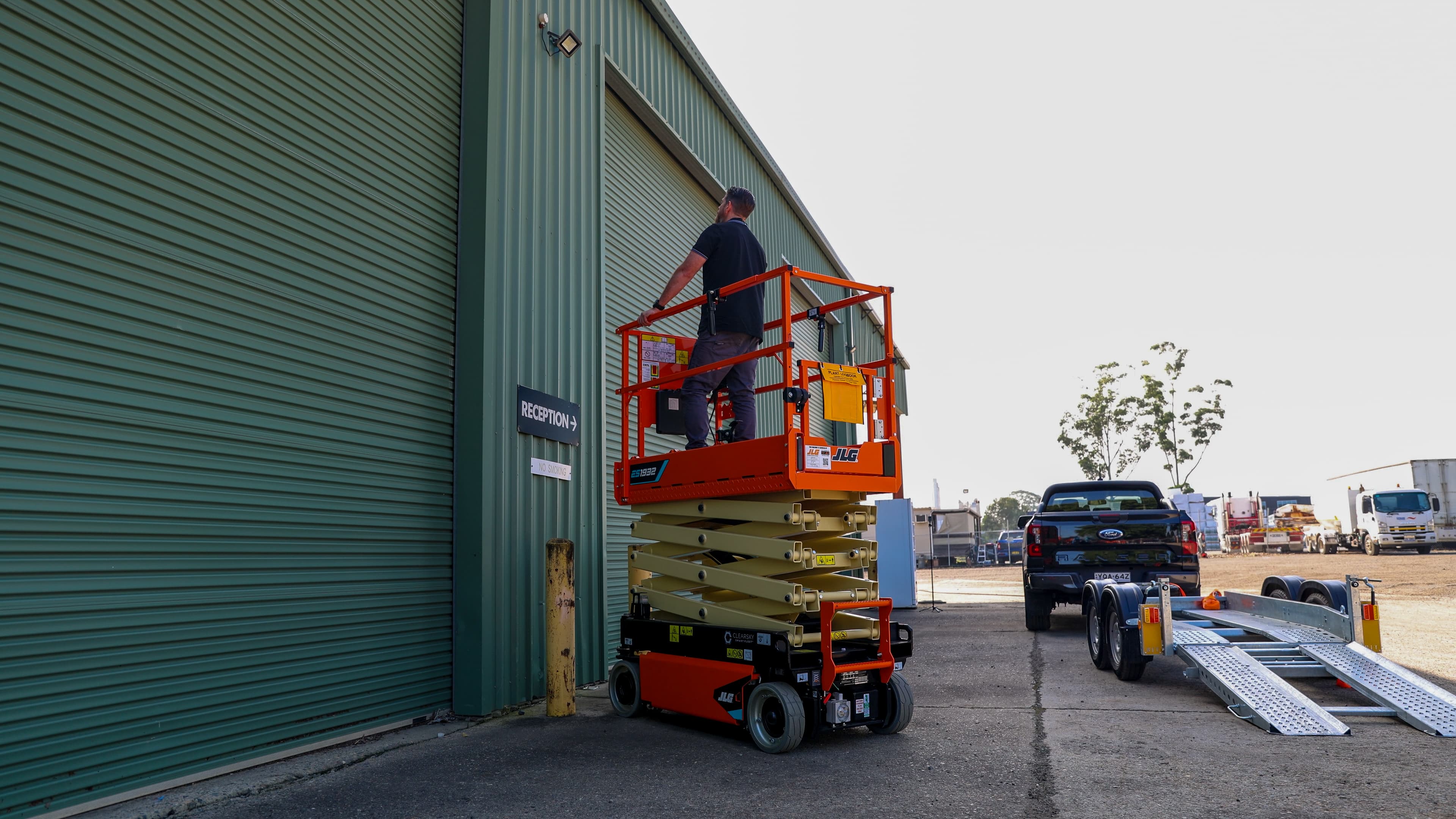JLG scissor lift at our Penrith yard