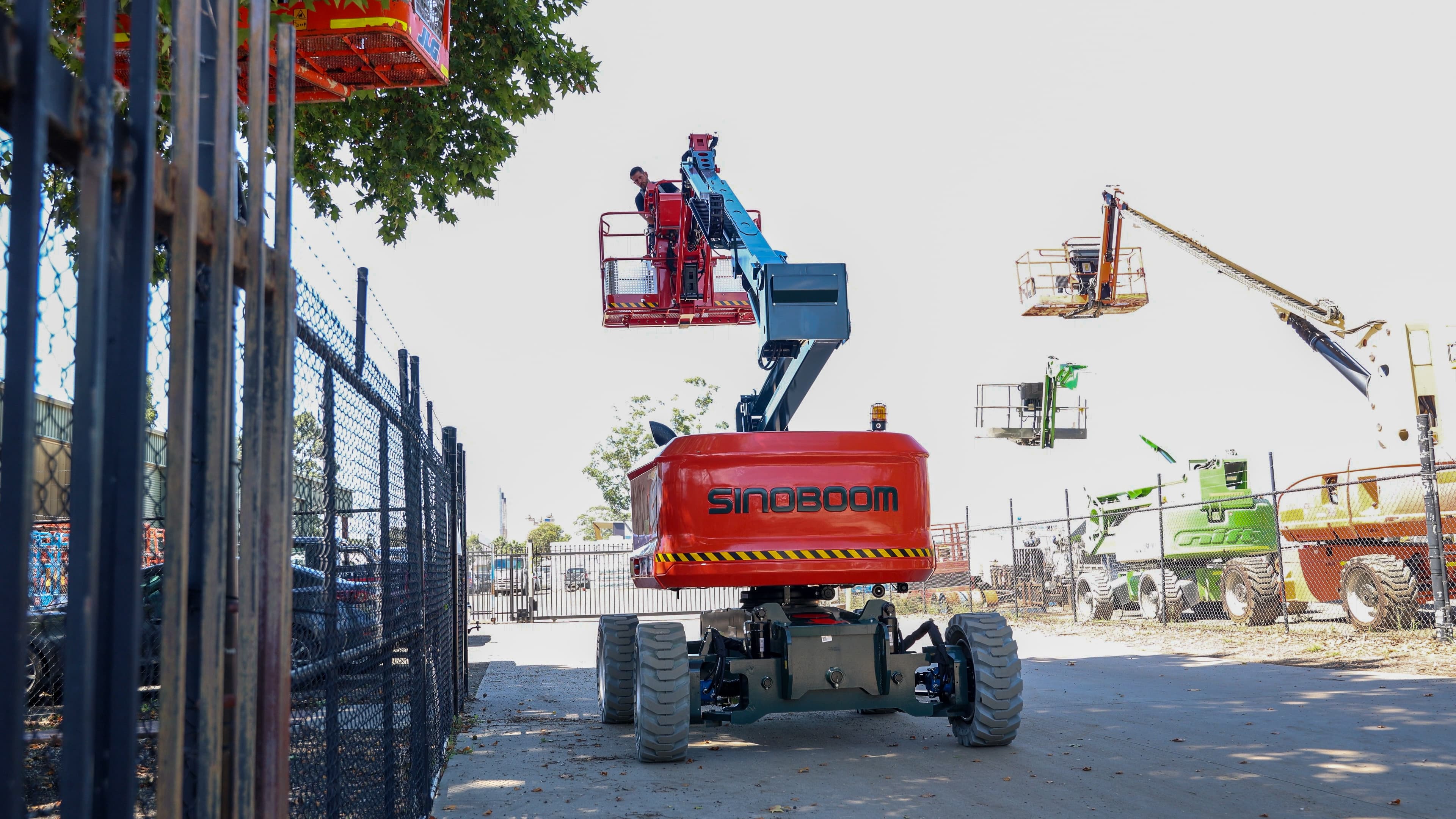 Sinoboom boom lift in action